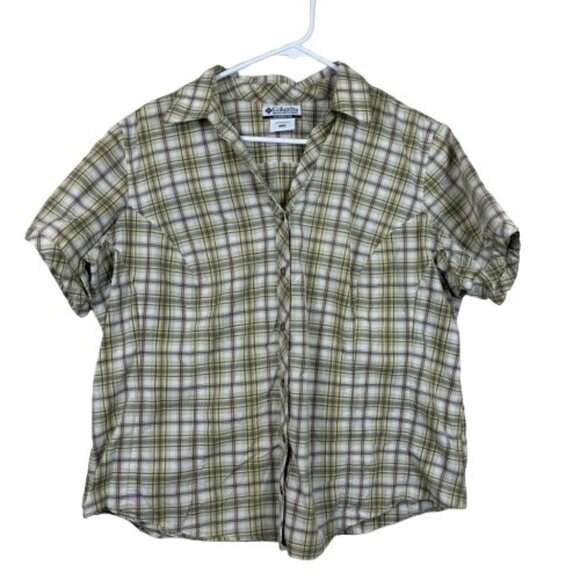 Columbia Women’s Button-Up Hiking Shirt Sz 1X Gorpcore - Picture 1 of 7